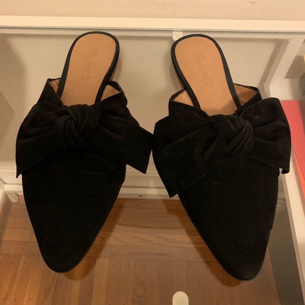 Madewell Suede Bow Mules